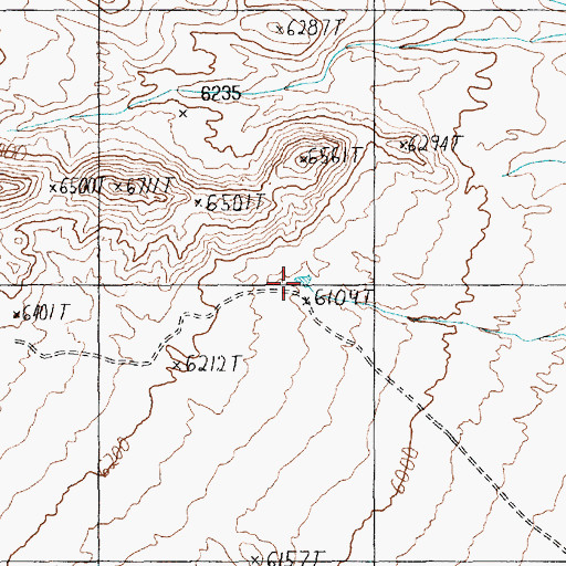 Topographic Map of Red Rock Reservoir, NV