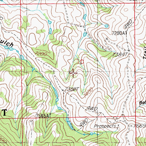 Topographic Map of Alder Mining District, NV