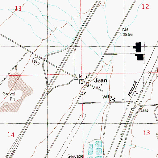 Topographic Map of Sandy Valley Elementary School, NV