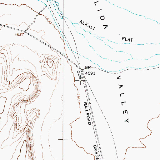 Topographic Map of Wagner (historical), NV