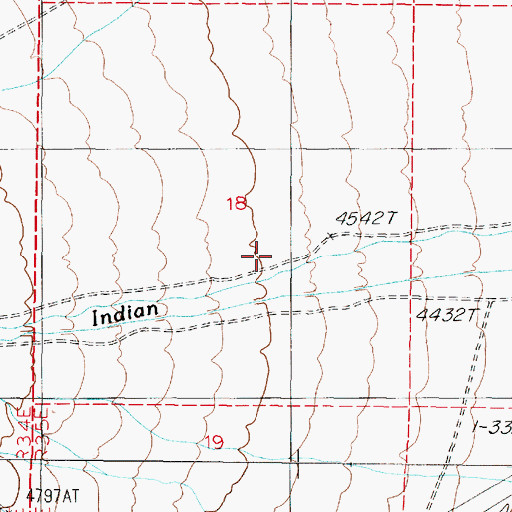 Topographic Map of Davidson Ranch, NV