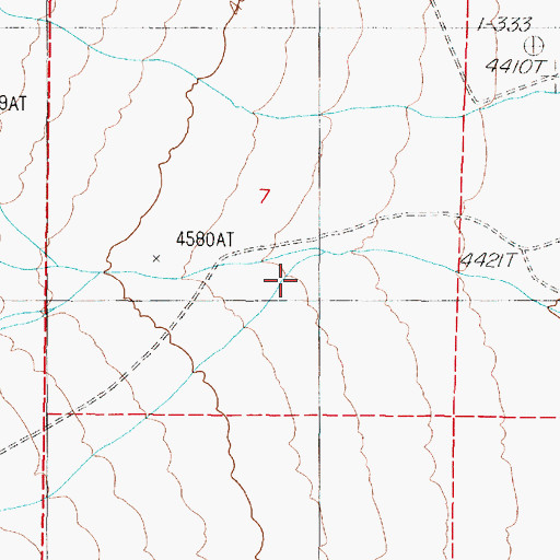 Topographic Map of Thornton Ranch, NV