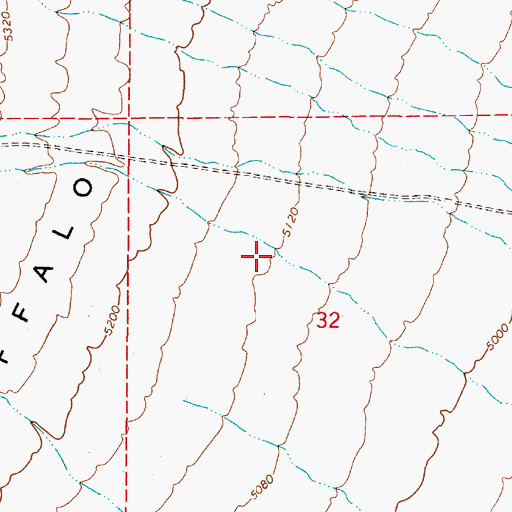 Topographic Map of Perry Canyon Creek, NV