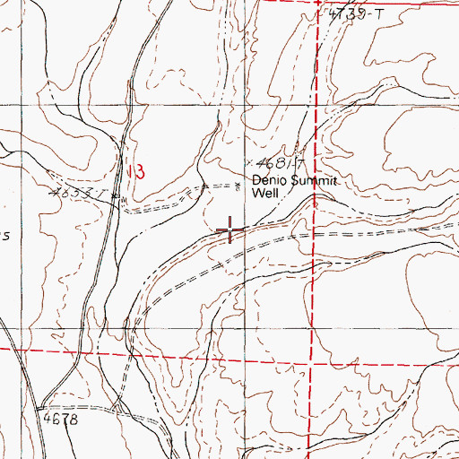 Topographic Map of Tregaskia Ranch, NV