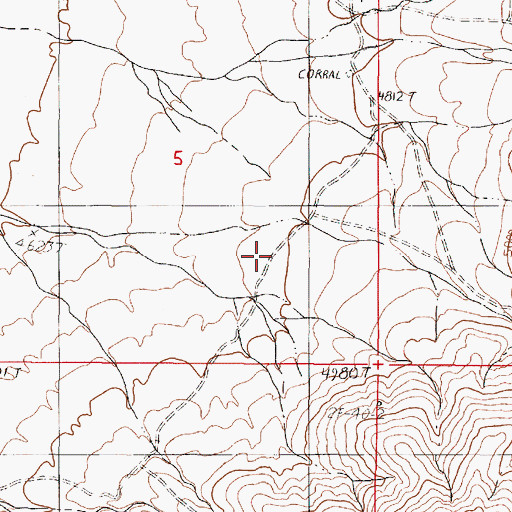 Topographic Map of Folsom Ranch, NV