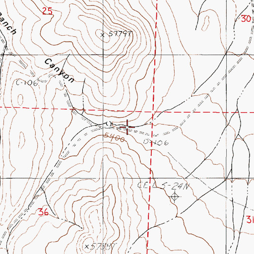 Topographic Map of T Nelson Ranch (historical), NV