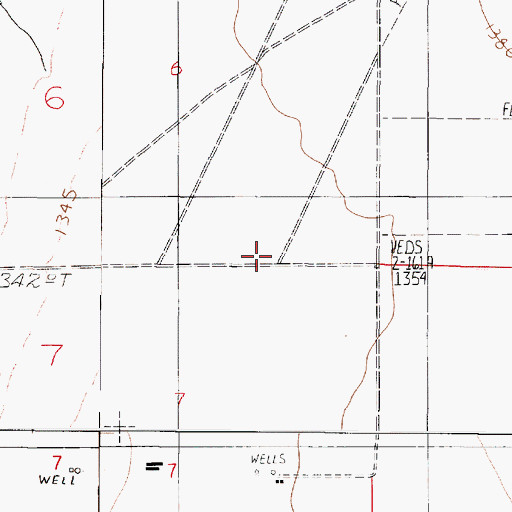 Topographic Map of Valley Ranch, NV