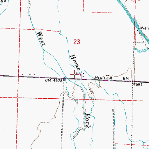 Topographic Map of Hollidays Station, NV