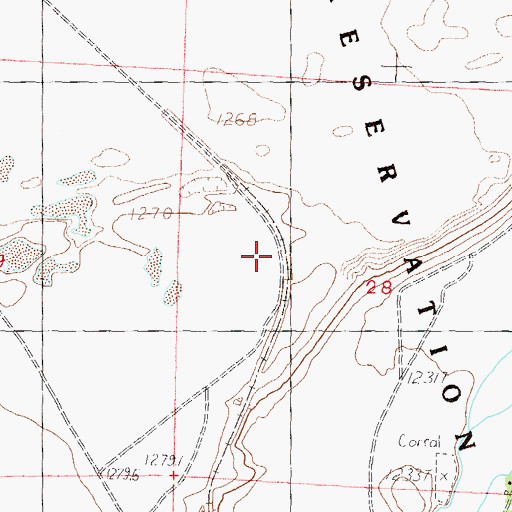 Topographic Map of Herstin, NV