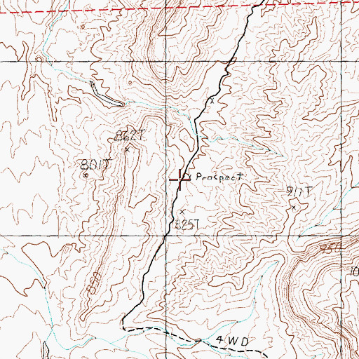Topographic Map of Happy Jack Mine, NV