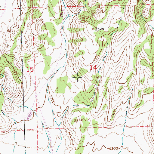 Topographic Map of Jackson Well Number Two, NV