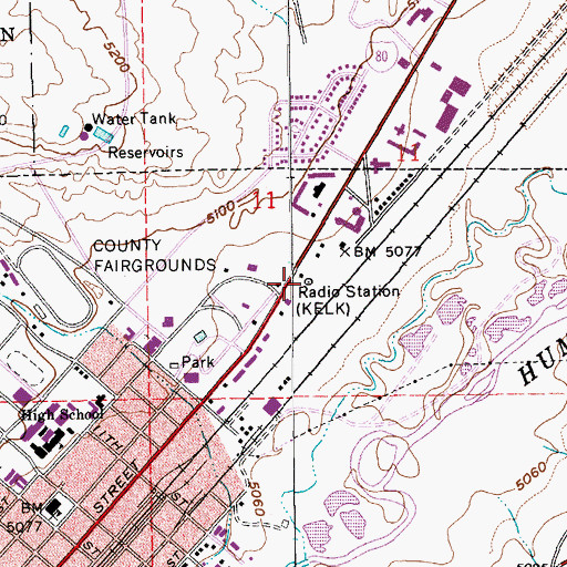 Topographic Map of KELP Radio Station, NV