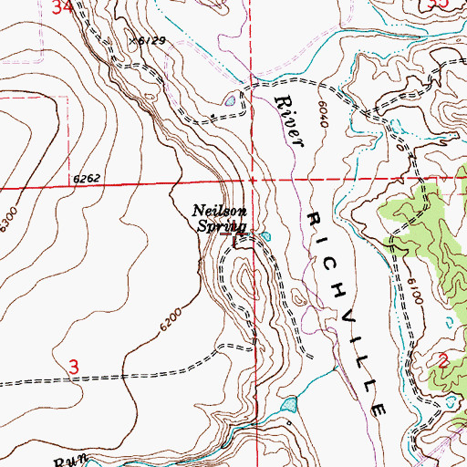 Topographic Map of Neilson Spring, AZ
