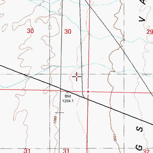 Topographic Map of Blue Wing Well, NV