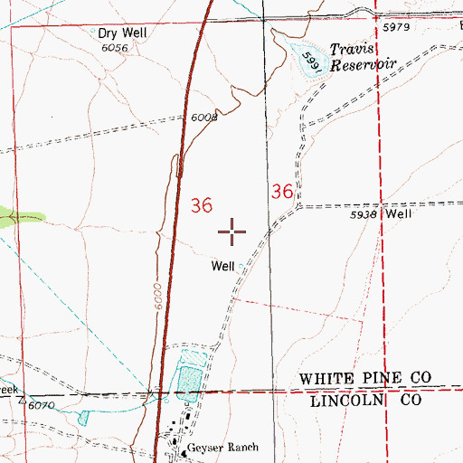 Topographic Map of Mount Grafton Scenic Area, NV