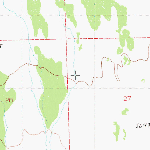 Topographic Map of Swamp Cedar Natural Area, NV