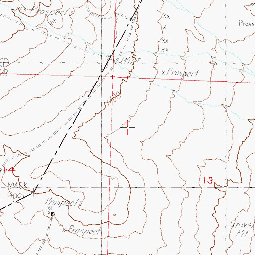 Topographic Map of Red Mountain Mining District, NV