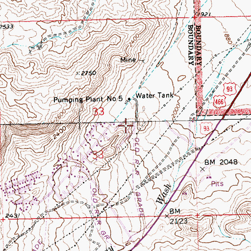 Topographic Map of Hemenway Pass, NV