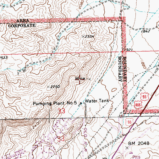 Topographic Map of Fredellen, NV