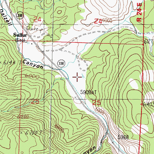 Topographic Map of Garden Canyon Spring, NV
