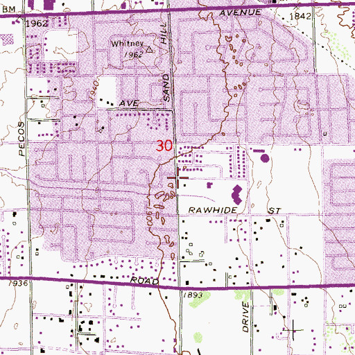 Topographic Map of Captain Kidds Sixth Grade, NV