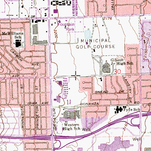 Topographic Map of All Saints Episcopal Day School, NV