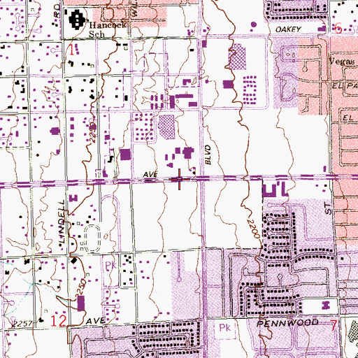 Topographic Map of Care Unit Hospital of Nevada, NV