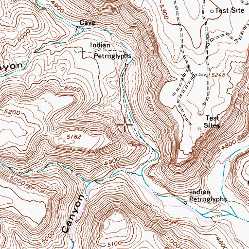 Topographic Map of Forty Mile State Park (historical), NV