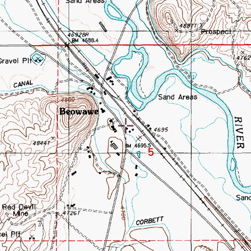 Topographic Map of Horseshoe Station, NV