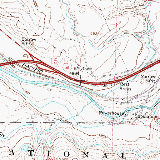 Topographic Map of Maltby (historical), NV