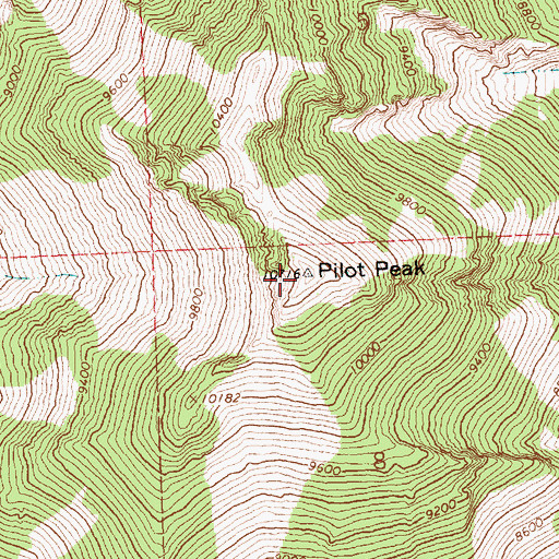 Topographic Map of Pilot Peak Mining District, NV