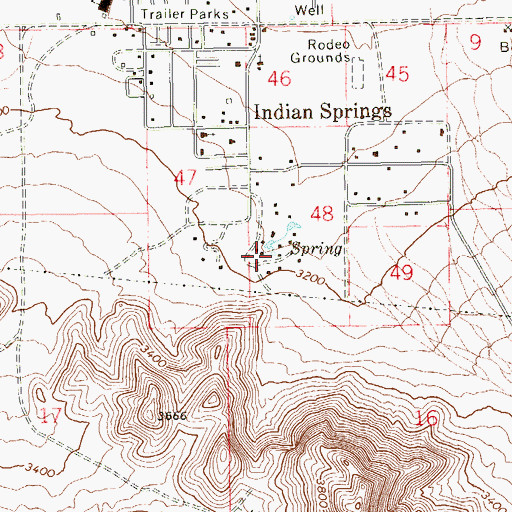 Topographic Map of P Guest Ranch, NV