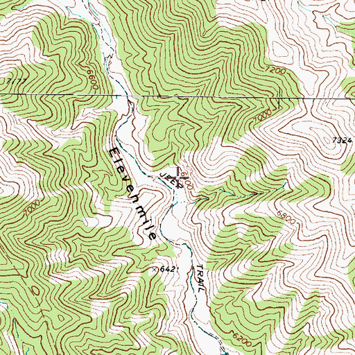 Topographic Map of Eleven Mile Springs, NV