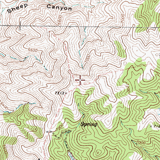 Topographic Map of Summit Spring, NV