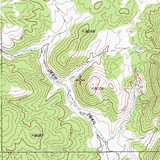 Topographic Map of Mount Ruby Mine, NV