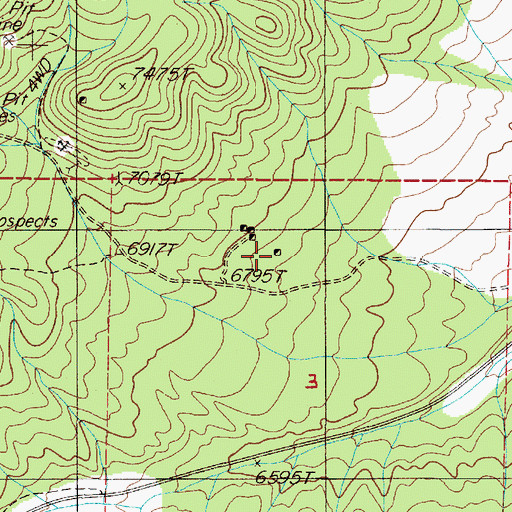 Topographic Map of Virginia Mine, NV