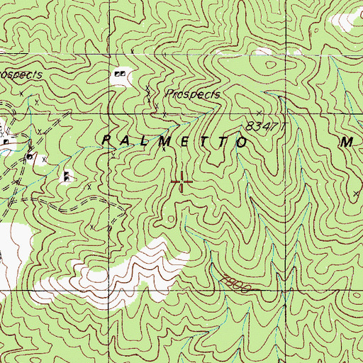 Topographic Map of Louisiana Mine, NV