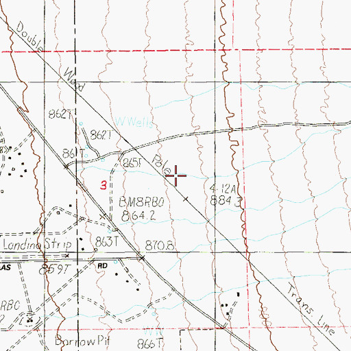 Topographic Map of Manse Ranch Springs, NV