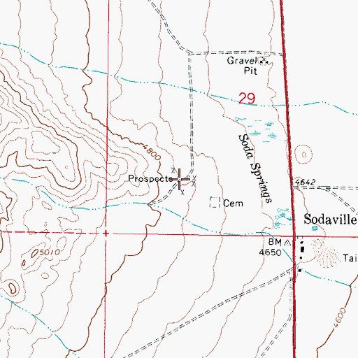 Topographic Map of Black Jack Mine, NV