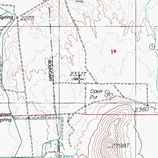 Topographic Map of Purgatory Spring Well, NV