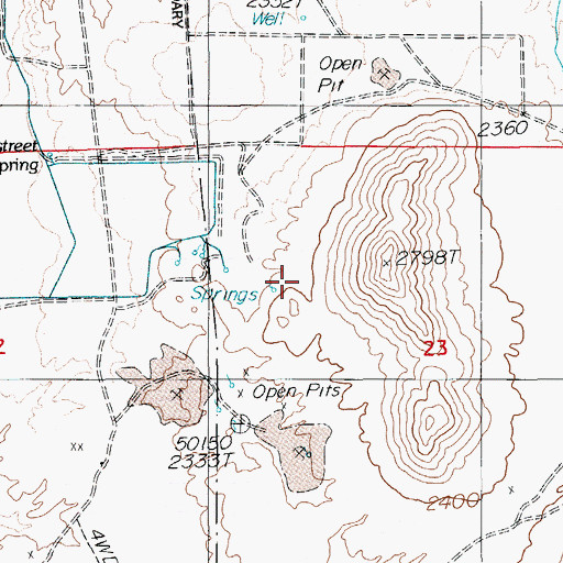 Topographic Map of Main Spring, NV