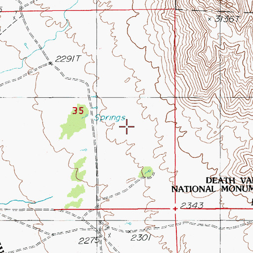 Topographic Map of Button Springs, NV