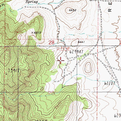 Topographic Map of Indian Ranch, NV