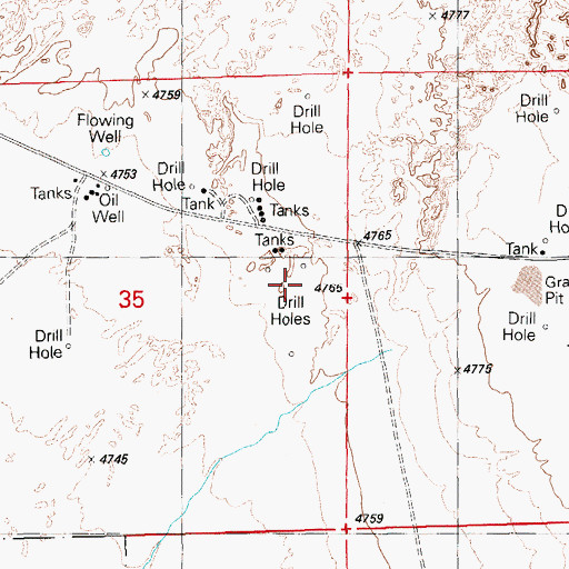 Topographic Map of Eagle Springs Oil Field, NV