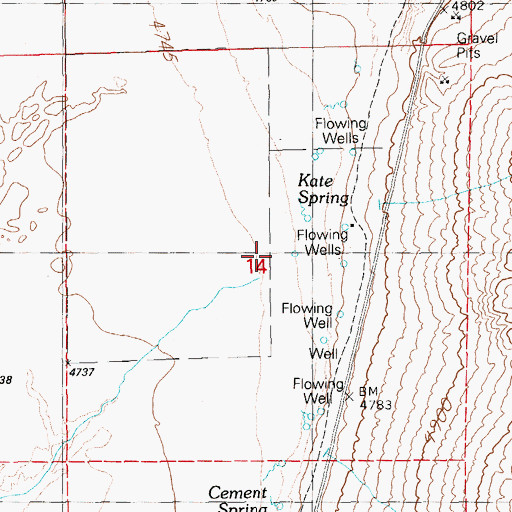 Topographic Map of Carl Hanks Well, NV