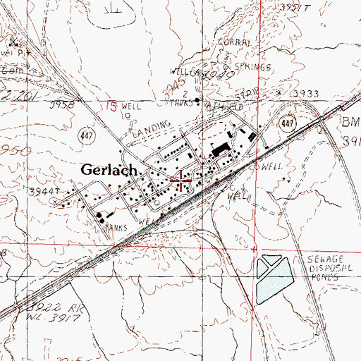 Topographic Map of Hughes Well, NV