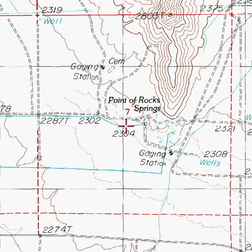 Topographic Map of Indian Rock Spring, NV