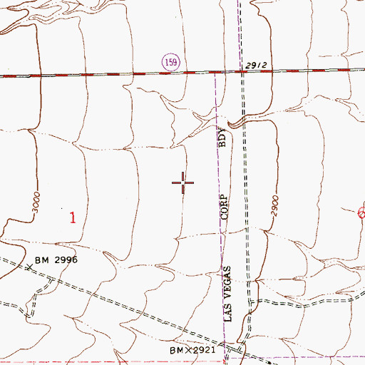 Topographic Map of Faith Lutheran Middle School and High School, NV