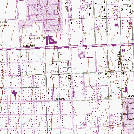 Topographic Map of Mother Goose School, NV