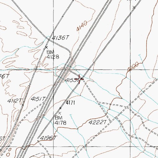 Topographic Map of Sanborn (historical), NV
